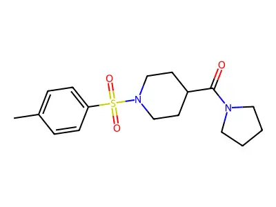 [1-(4-Methylphenyl)sulfonylpiperidin-4-yl]-pyrrolidin-1-ylmethanone structure