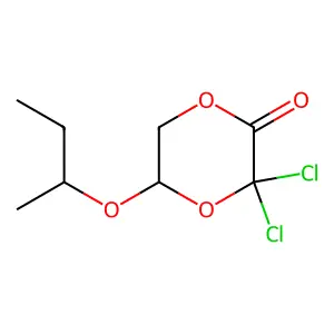 2-sec-Butoxy-6,6-dichloro-1,4-dioxolan-5-one structure