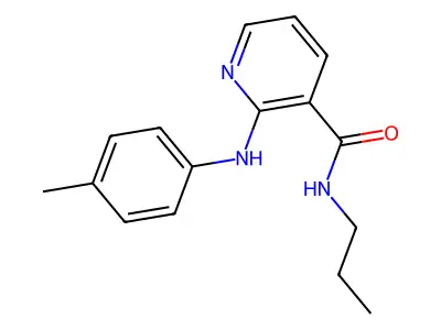 Nicotinamide, N-propyl-2-(p-toluidino)- structure