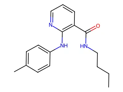 Nicotinamide, N-butyl-2-(p-methylanilino)- structure