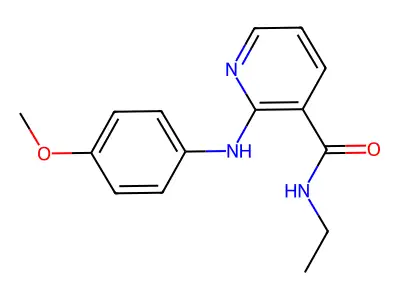 Nicotinamide, N-ethyl-2-(p-methoxyanilino)- structure
