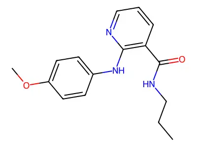 Nicotinamide, 2-(p-methoxyanilino)-N-propyl- structure