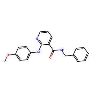 Nicotinamide, N-benzyl-2-(p-methoxyanilino)- structure