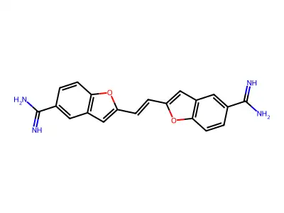 2,2'-Vinylenedi-1-benzo(b)furan-5-carboxamidine structure
