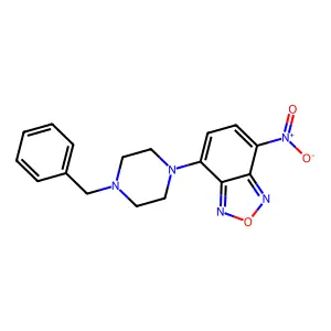 Benzofurazan, 4-nitro-7-(4-(phenylmethyl)-1-piperazinyl)- structure