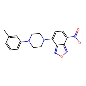 Benzofurazan, 4-(4-(3-methylphenyl)-1-piperazinyl)-7-nitro- structure