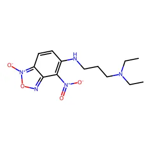 Benzofurazan, 5-(3-(diethylamino)propylamino)-4-nitro-, 1-oxide structure