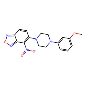 Benzofurazan, 5-(4-(3-methoxyphenyl)-1-piperazinyl)-4-nitro- structure