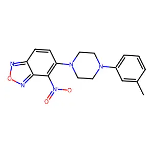 Benzofurazan, 5-(4-(3-methylphenyl)-1-piperazinyl)-4-nitro- structure