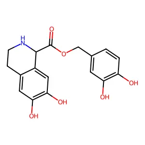 1,2,3,4-Tetrahydroisoquinolin-6,7-diol,1-carboxy-1-[3,4-hydroxybenzyl]- structure