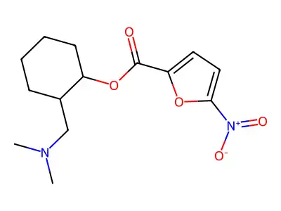 [2-(Dimethylaminomethyl)cyclohexyl] 5-nitrofuran-2-carboxylate structure