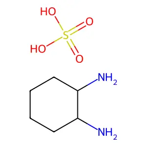 (1R,2S)-cyclohexane-1,2-diamine; sulfuric acid structure