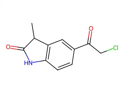 5-(2-chloroacetyl)-3-methyl-2,3-dihydro-1H-indol-2-one structure
