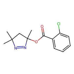 (3,5,5-trimethyl-4H-pyrazol-3-yl) 2-chlorobenzoate structure