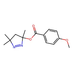 (3,5,5-trimethyl-4H-pyrazol-3-yl) 4-methoxybenzoate structure