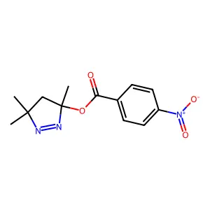 (3,5,5-trimethyl-4H-pyrazol-3-yl) 4-nitrobenzoate structure