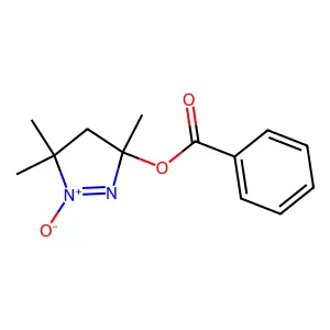 3,5,5-Trimethyl-1-oxo-4,5-dihydro-3H-1lambda~5~-pyrazol-3-yl benzoate structure