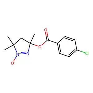 (3,5,5-trimethyl-1-oxido-4H-pyrazol-1-ium-3-yl) 4-chlorobenzoate structure