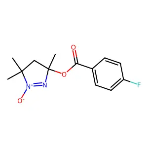 (3,5,5-trimethyl-1-oxido-4H-pyrazol-1-ium-3-yl) 4-fluorobenzoate structure