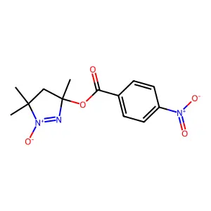 (3,5,5-trimethyl-1-oxido-4H-pyrazol-1-ium-3-yl) 4-nitrobenzoate structure