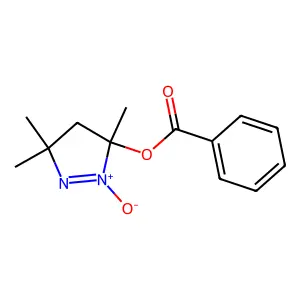 (3,5,5-trimethyl-2-oxido-4H-pyrazol-2-ium-3-yl) benzoate structure
