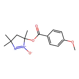 (3,5,5-trimethyl-2-oxido-4H-pyrazol-2-ium-3-yl) 4-methoxybenzoate structure
