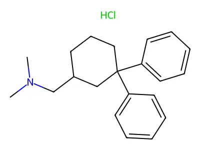 Cyclohexanemethylamine, N,N-dimethyl-3,3-diphenyl-, hydrochloride structure