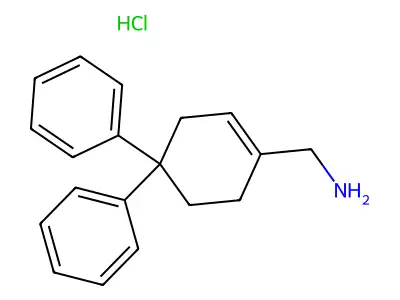 1-Cyclohexene-1-methylamine, 4,4-diphenyl-, hydrochloride structure