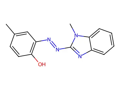2-((1-Methyl-2-benzimidazolyl)azo)-p-cresol structure