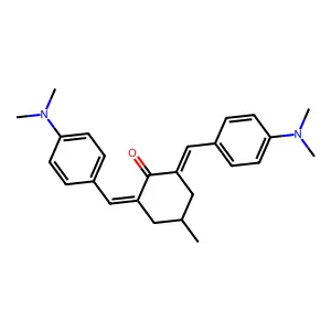 Cyclohexanone, 2,6-bis[[4-(dimethylamino)phenyl]methylene]-4-methyl- structure