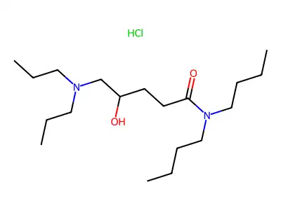 N,N-Dibutyl-5-(dipropylamino)-4-hydroxypentanamide--hydrogen chloride (1/1) structure