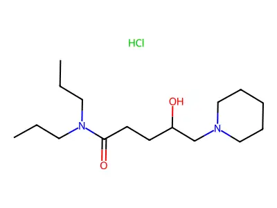 4-Hydroxy-5-(piperidin-1-yl)-N,N-dipropylpentanamide--hydrogen chloride (1/1) structure