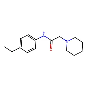 N-(4-ethylphenyl)-2-(piperidin-1-yl)acetamide structure