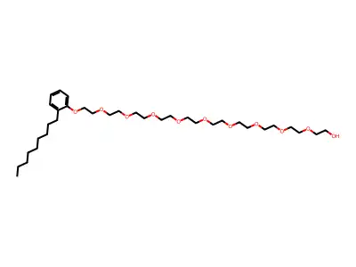 3,6,9,12,15,18,21,24,27-Nonaoxanonacosan-1-ol, 29-(isononylphenoxy)- structure