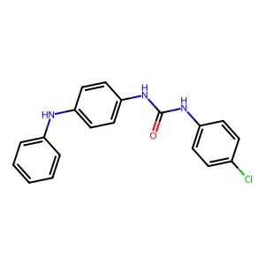 N-(4-anilinophenyl)-N'-(4-chlorophenyl)urea structure