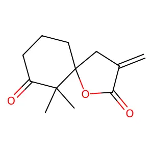 6,6-Dimethyl-3-methylidene-1-oxaspiro[4.5]decane-2,7-dione structure