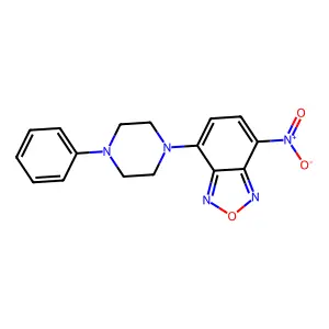 Benzofurazan, 4-nitro-7-(4-phenyl-1-piperazinyl)- structure