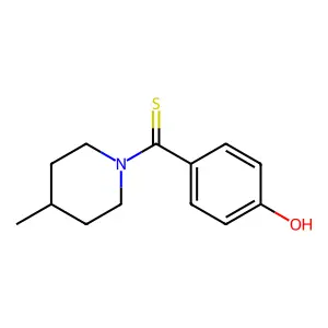 (4-Hydroxyphenyl)(4-methylpiperidin-1-yl)methanethione structure
