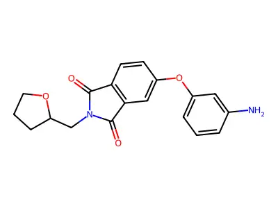 5-(3-aminophenoxy)-2-(tetrahydrofuran-2-ylmethyl)-1H-isoindole-1,3(2H)-dione structure