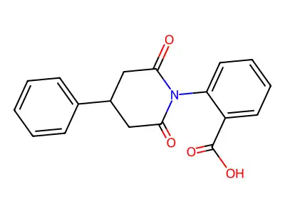 2-(2,6-Dioxo-4-phenylpiperidin-1-yl)benzoic acid structure