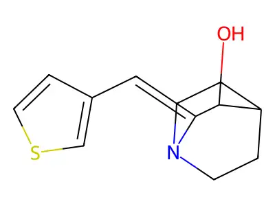1-Azabicyclo[2.2.2]octan-3-ol, 2-(3-thienylmethylene)- structure