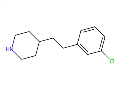 4-[2-(3-Chlorophenyl)ethyl]piperidine structure