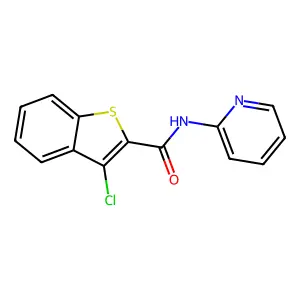 3-chloro-N-(pyridin-2-yl)-1-benzothiophene-2-carboxamide structure