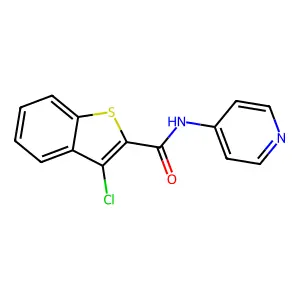 3-chloro-N-pyridin-4-yl-1-benzothiophene-2-carboxamide structure