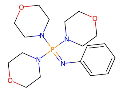 Trimorpholin-4-yl(phenylimino)-lambda5-phosphane structure