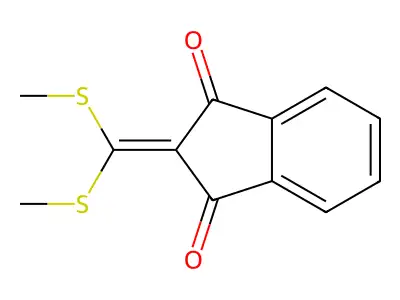 1H-Indene-1,3(2H)-dione, 2-[bis(methylthio)methylene]- structure
