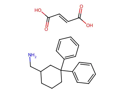 But-2-enedioic acid;(3,3-diphenylcyclohexyl)methanamine structure