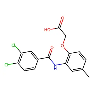Acetic acid, ((2-(3,4-dichlorobenzamido)-p-tolyl)oxy)- structure