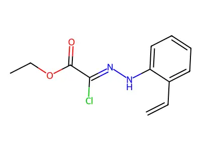 Ethyl 2-chloro-2-[(2-ethenylphenyl)hydrazinylidene]acetate structure