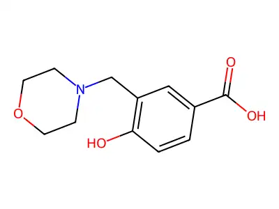 4-Hydroxy-3-(morpholin-4-ylmethyl)benzoic acid structure
